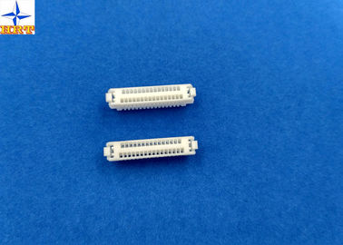 White 1.00mm Pitch Wire To Board Connectors Nylon66 Female Gender SHLD